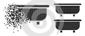 Dust and Halftone Pixel Bathtub Glyph