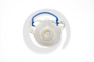 Dust mask isolated on a white background. Protection for virus and polluted air
