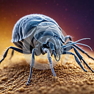 Dust mite close up macro image