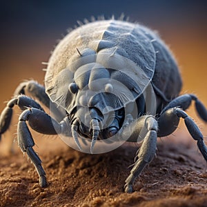 Dust mite close up macro image