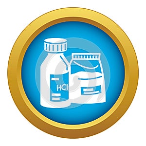 Dust pack icon blue vector isolated