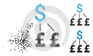 Dust Pixel Halftone Dollar Pound Links Pound Icon