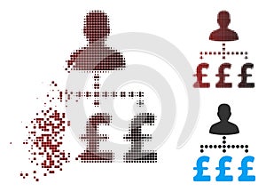 Dust Pixel Halftone User Pound Payments Icon