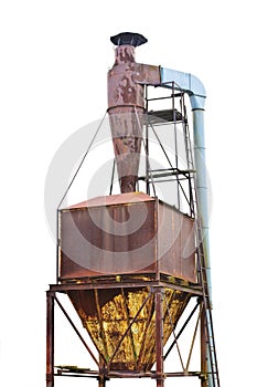 Dust purification cyclone air vortex separation separator, old