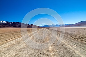 Dust road in Salvador Dali Desert