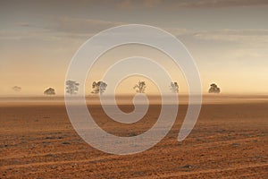 Dust Storm Australian Farm