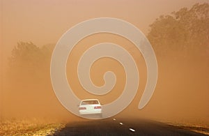 Dust storm in the central