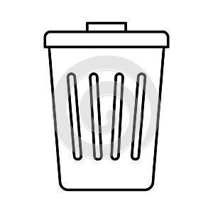 Dustbin Outline Vector icon which can easily modify or edit