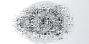 Dusted Crime Scene Fingerprint