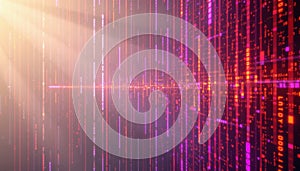 dustglow matrix gradient: dusty neutral overlays colliding with neon light matrix patterns