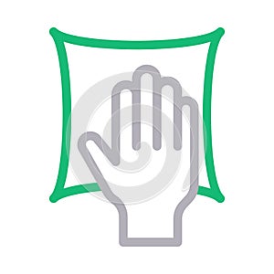 Dusting vector color line  icon