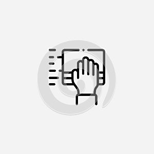 Dusting vector icon sign symbol