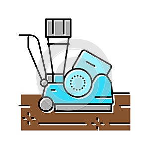 dustless sanding equipment color icon vector illustration photo