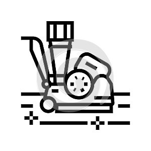 dustless sanding equipment line icon vector illustration photo