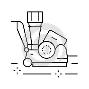 dustless sanding equipment line icon vector illustration photo