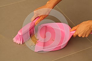 Dustpan and brush