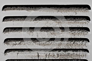 Dusty Air Conditioning Vent Closeup