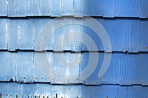 Dusty Blue Wooden Shingles