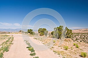 Dusty high desert road