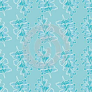 Dusty Miller Foliage Vector Illustration Background