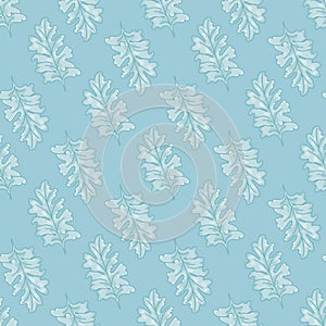 Dusty Miller Leaf Vector Repeat Pattern