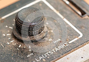 Dusty old cassette player . macro pictures