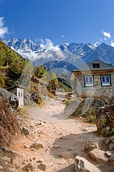 Dusty path in Himalayas