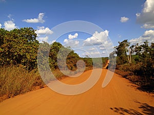 Dusty road in Cambodia