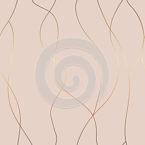Dusty rose and vertical golden lines seamless pattern. Spring wedding invitation