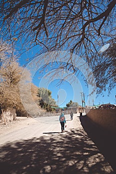 Dusty street of San Petro De Atacama