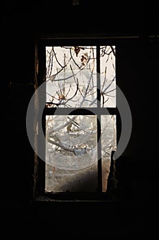 Dusty window frame