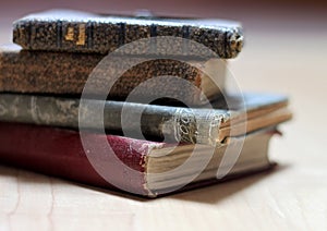 Dusty worn books