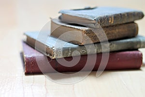 Dusty worn books