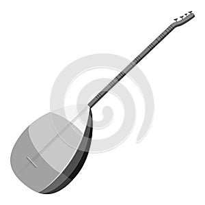 Dutar icon, gray monochrome style