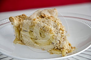 Dutch apple pie slice photo