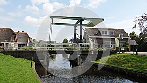 Dutch bridge  of Belt-Schutsloot next to Giethoorn in the Netherlands