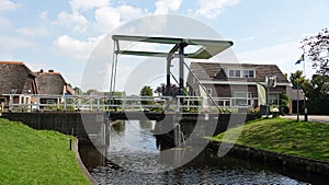 Dutch bridge in Belt-Schutsloot next to Giethoorn in the Netherlands