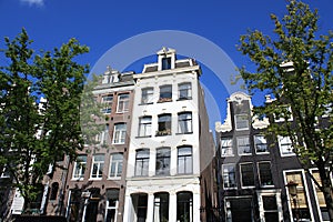 Dutch canal houses in Amsterdam