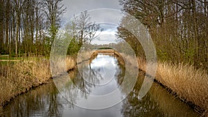 A Dutch canal in spring