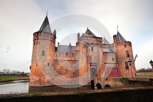 Dutch castle on the lake