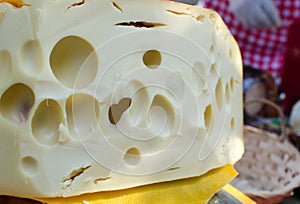 Dutch cheese with holes