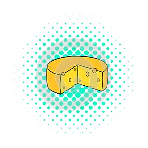 Dutch cheese icon, comics style