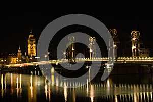 Dutch cityscape at night