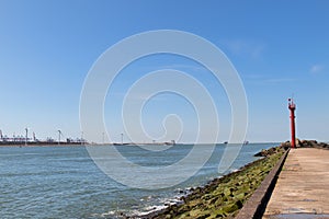 Dutch coast harbor Hoek van Holland