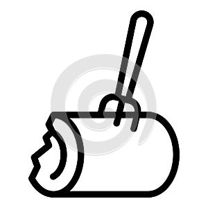 Dutch croquette icon outline vector. Potato ball