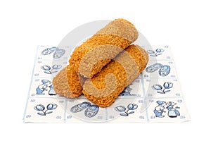 Dutch croquettes on a napkin photo