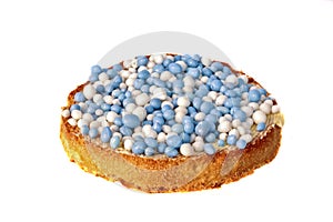 Dutch delicacy, biscuit with colored balls