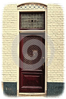 Dutch Door with Glazed Tiles