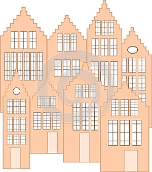 Dutch facades vector