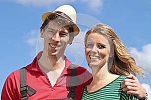 Dutch farmer and his wife